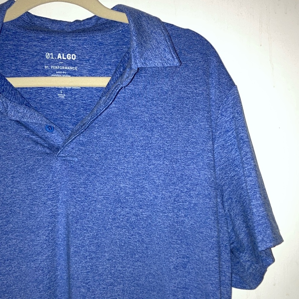 01.ALGO Classic Blue Polo Shirt